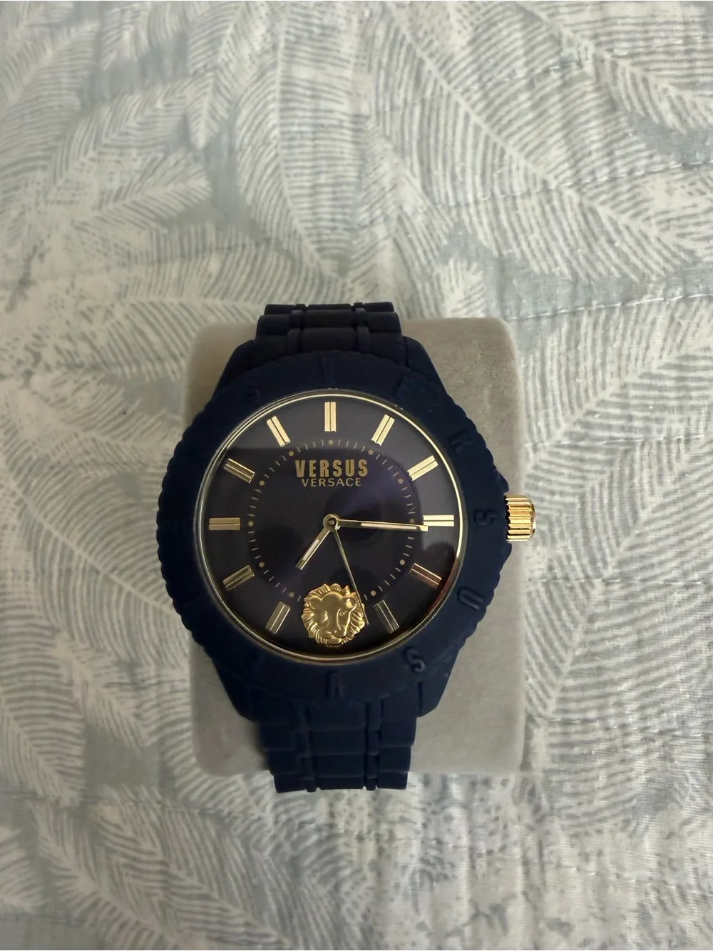 Versus Versace Navy and Gold Silicone Bracelet Watch